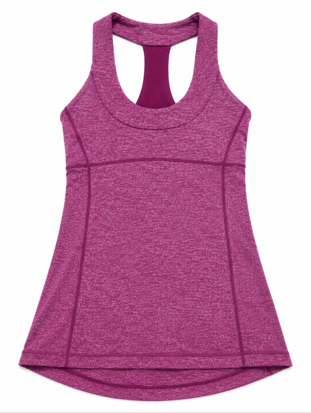 Lululemon Heathered Berry Scoop Neck Racerback Built-In Bra Tank Top Size 8